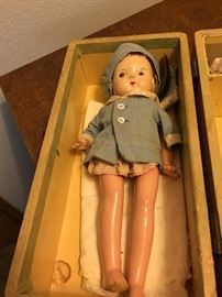 Antique doll with Trunk. Needs work