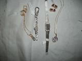 DIAMOND BRACELET, 18K & DIAMOND WATCH, EARRINGS & MORE + STERLING JEWELRY