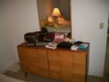 HAYWOOD WAKEFIELD DRESSER & MIRROR (1 ADDITIONAL CHEST)
