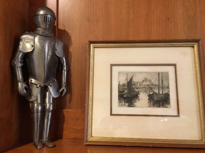 Etching, Miniature Suit of Armor 