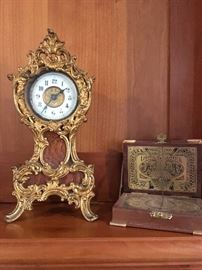 Antique Clock, Compass 