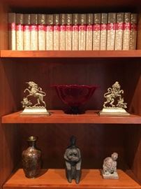 Pairpoint Hand Blown Art Glass, Sculpture, Vase and Bookends 