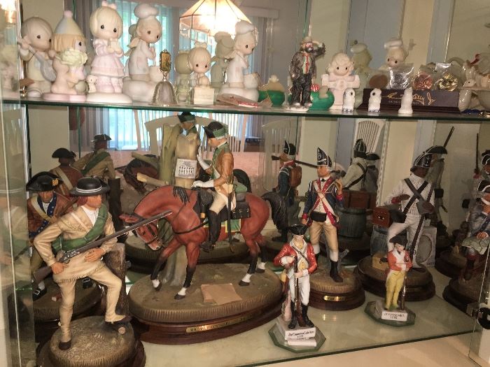 Many collectibles including Royal Doulton SOLDIERS OF THE REVOLUTION set of 13 figurines 