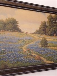 Texas bluebonnets by artist Don Warnet