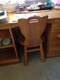 Vintage desk & matching chair