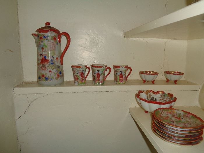 antique porcelain set
