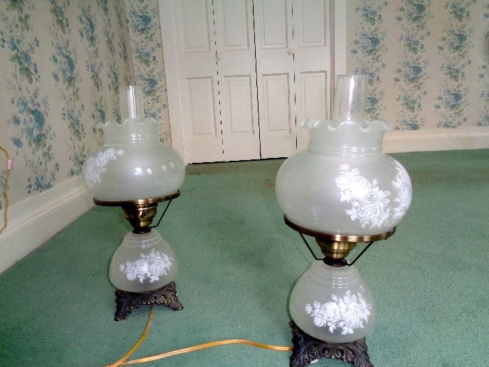 pair of parlor lamps