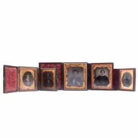 Antique Daguerreotype Collection in Hinged Cases