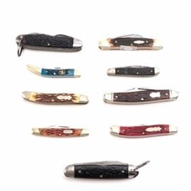 Collection of Stag Handle Pocket Knives Including Imperial Prov. and Western