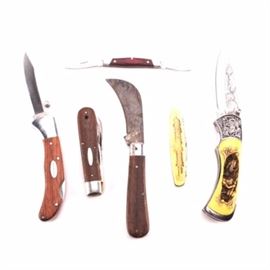 Collection of Pocket Knives Including Winchester