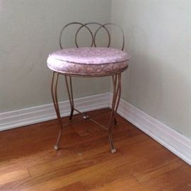 Vintage Metal Vanity Chair