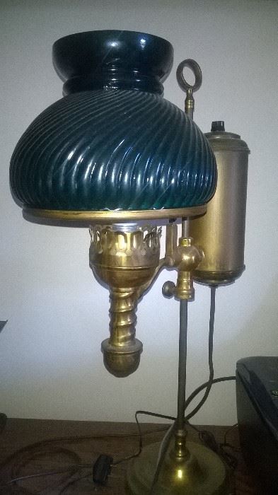 Antique Oil lamp converted to electric