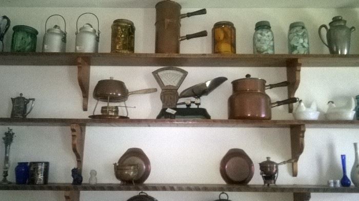 More antiques and collectables, scale, copper, cobalt 