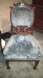 Antique walnut carved chair