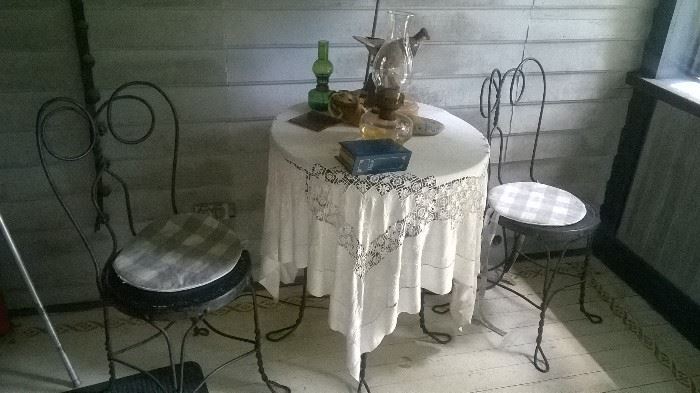 Vintage Ice Cream table & 2- chairs