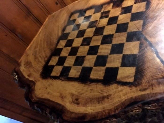 End has an embedded Chess/Checkers board
