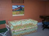 FLAME-STITCH LOVESEAT