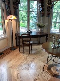 Reverse painted floor lamp