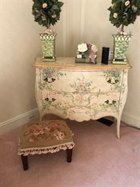 Beautifully painted dresser/ great for a sink !