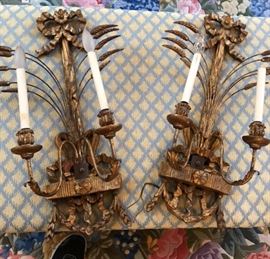 Carved sconces