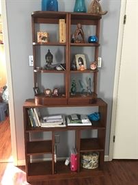 Mid century shelving unit two pieces