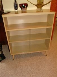 Mid Century Bookcase w/ Sliding Glass Doors