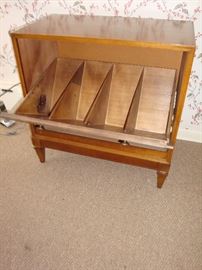 Antique Vinyl Album Cabinet (open)
