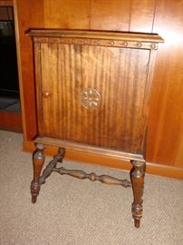 Antique Tobacco Cabinet Copper Lined Humidor
