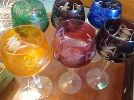 Lausitzar Crystal Mouth-Blown Glasses (6) Germany