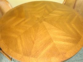Mid Century Solid Wood Pedistal Table (TOP View)~Gorgeous Detail & in Excellent Condition!