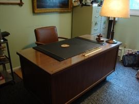 Vintage Office Desk by Indiana Desk Co. & Chair