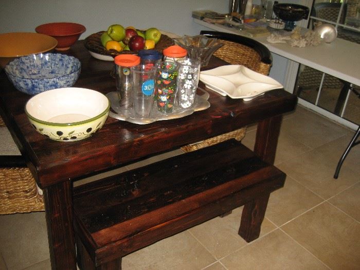 Hand made kitchen table and chairs