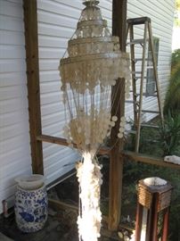 Vintage Hawaiian shell lamp, 90% intact. 