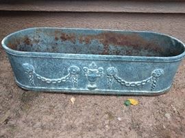 Very cool vintage lead (as in heavy as) planter.