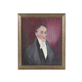 Acrylic Portrait on Canvas Board of Gentleman