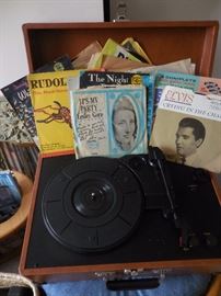 Vintage 45 Records. Phonograph Newer