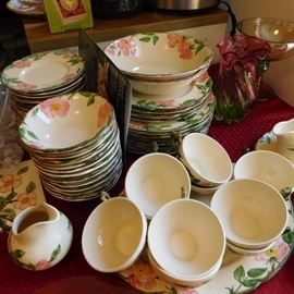 64 pieces of Franciscan Desert Rose