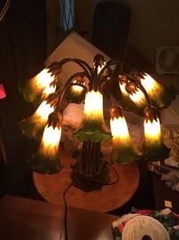 Mid-modern lamp (lighted).  Quite lovely .....