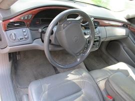 Gray leather interior.