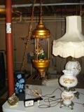 hanging lamps, alarm clocks