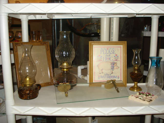 oil lamps, candle holders