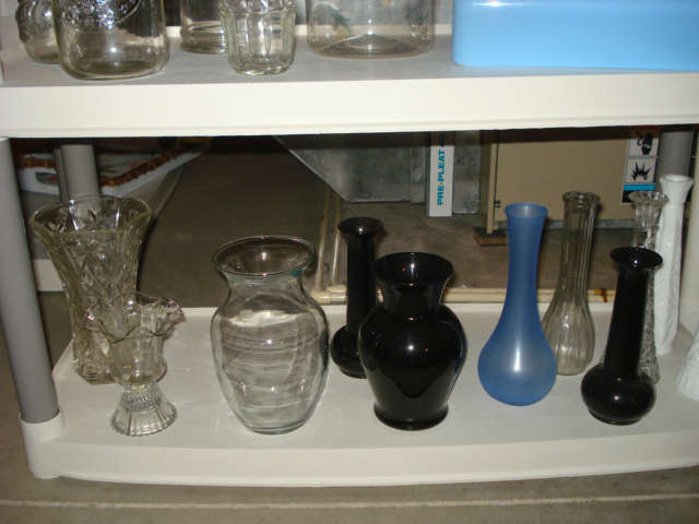 various vases,