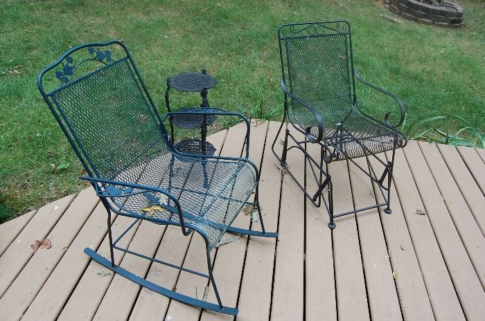 Wrought Iron Patio Chairs and rockers