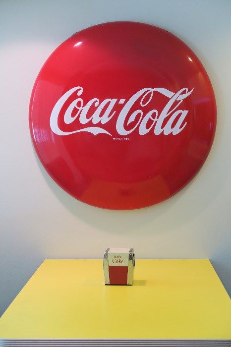VINTAGE COKE SIGN -36 inches across