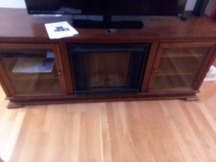 Electric fireplace T.V. credenza stand 