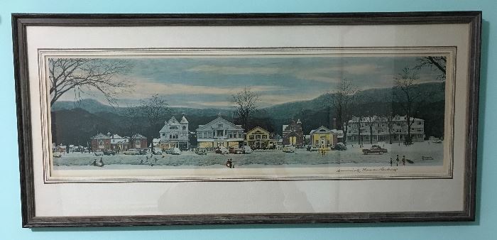 Norman Rockwell print with pencil signature