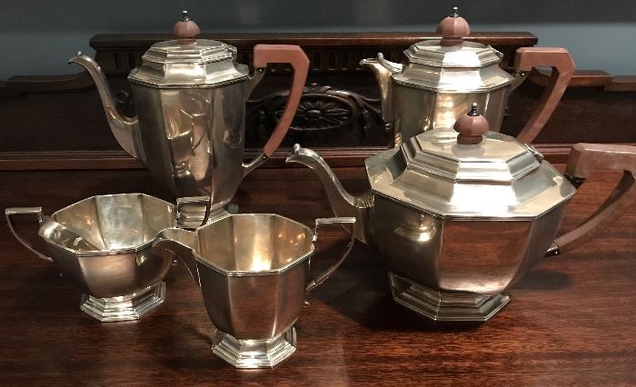 Early 20th century Mappin & Webb sterling coffee and tea set