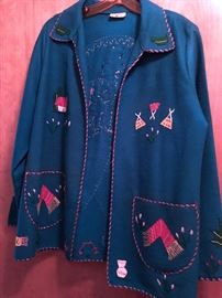 EMBROIDERED, WOOL MEXICAN STYLE JACKET