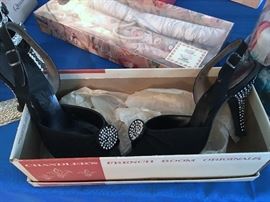 VINTAGE EVENING PEEP TOE HEELS