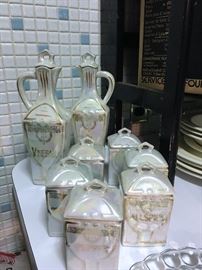 1920'S OIL/VINEGAR AND SPICE SET